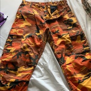 Orange/Brown/Black/Yellow Zumiez Camo Pants☄️😎